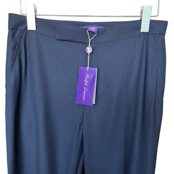 NWT Ralph Lauren Purple Label Trousers Pants in Navy Size 6 - Picture 3 of 11